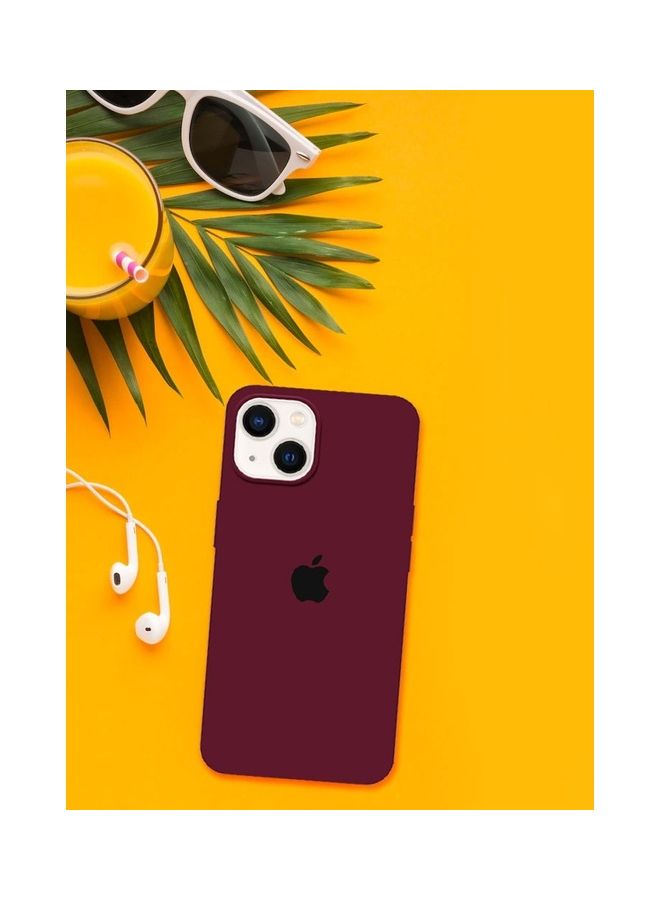 NIBEMINENT Silicone Case Cover Liquid Gel Soft Ultra Slim Shockproof Back Full Body Protection For Apple iPhone 14 Plus 6.7 inch Eggplant - Image 5