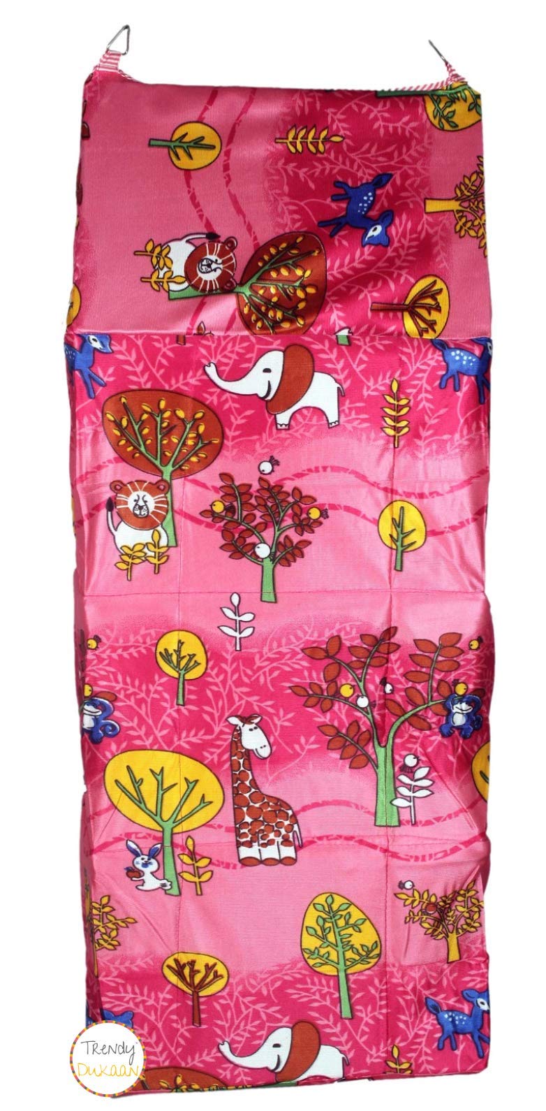 Unique Ideas Kids/Children Foldable 3 Shelf Hanging Wardrobe (Pink Satin) - Image 3