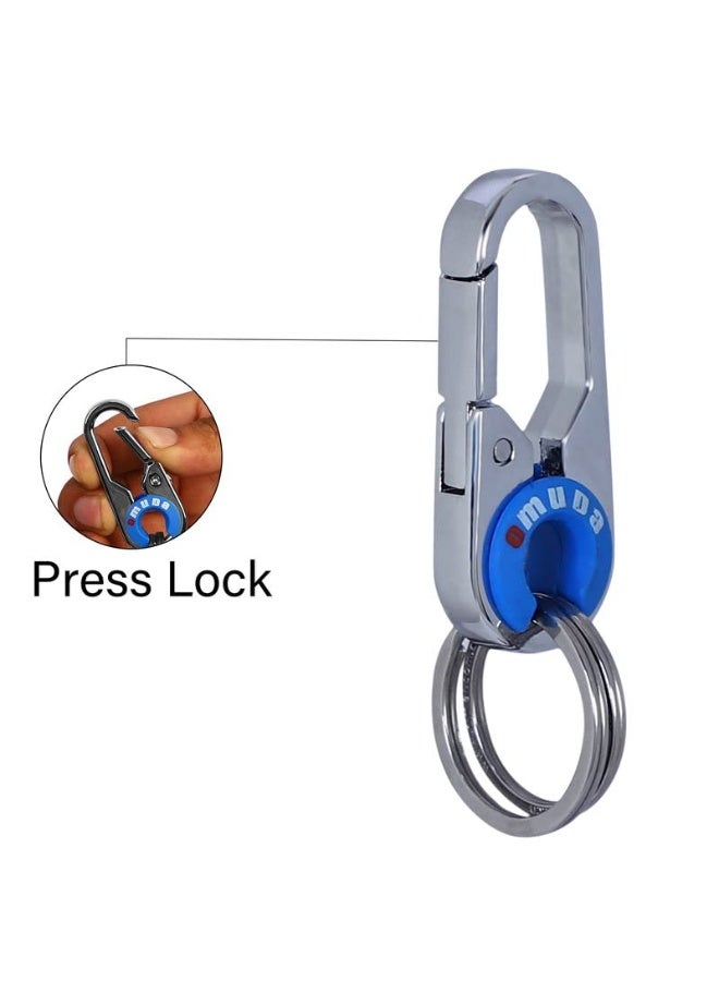 أومودا ميدالية مفاتيح معدنية فاخرة وأنيقة بخطاف قفل للرجال والنساء - Image 2