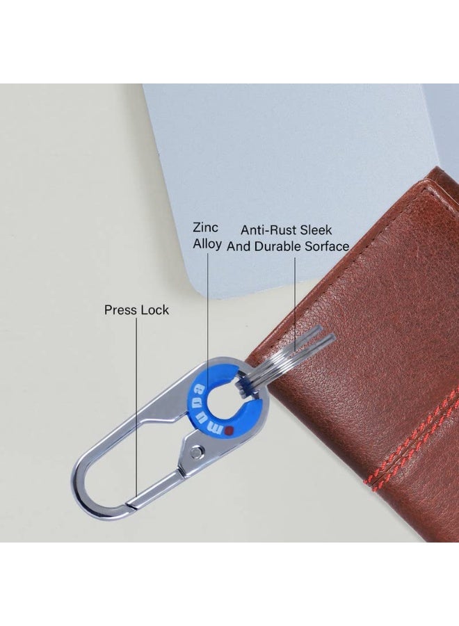 أومودا ميدالية مفاتيح معدنية فاخرة وأنيقة بخطاف قفل للرجال والنساء - Image 3