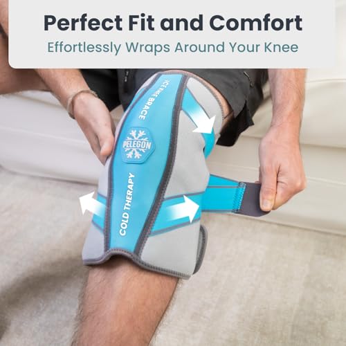 PELEGON Knee Ice Pack Wrap (1 Pack) - Adjustable Ice Pack for Knees Surgery, Replacement, Arthritis Pain, ACL, Sports Injuries, Post Surgery, for Long Duration - 1 Pack - Image 3