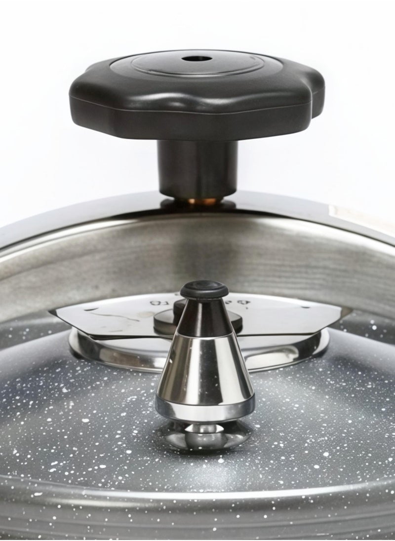 TORNADO 7LitersLiters 7L Large-Capacity Dark Grey Pressure Cooker | Reinforced Aluminum Alloy Construction, Non-Stick Coating Prevents Burning, Ideal for Large Gatherings – Efficient Cooking Solution! Dark Grey  - Image 5