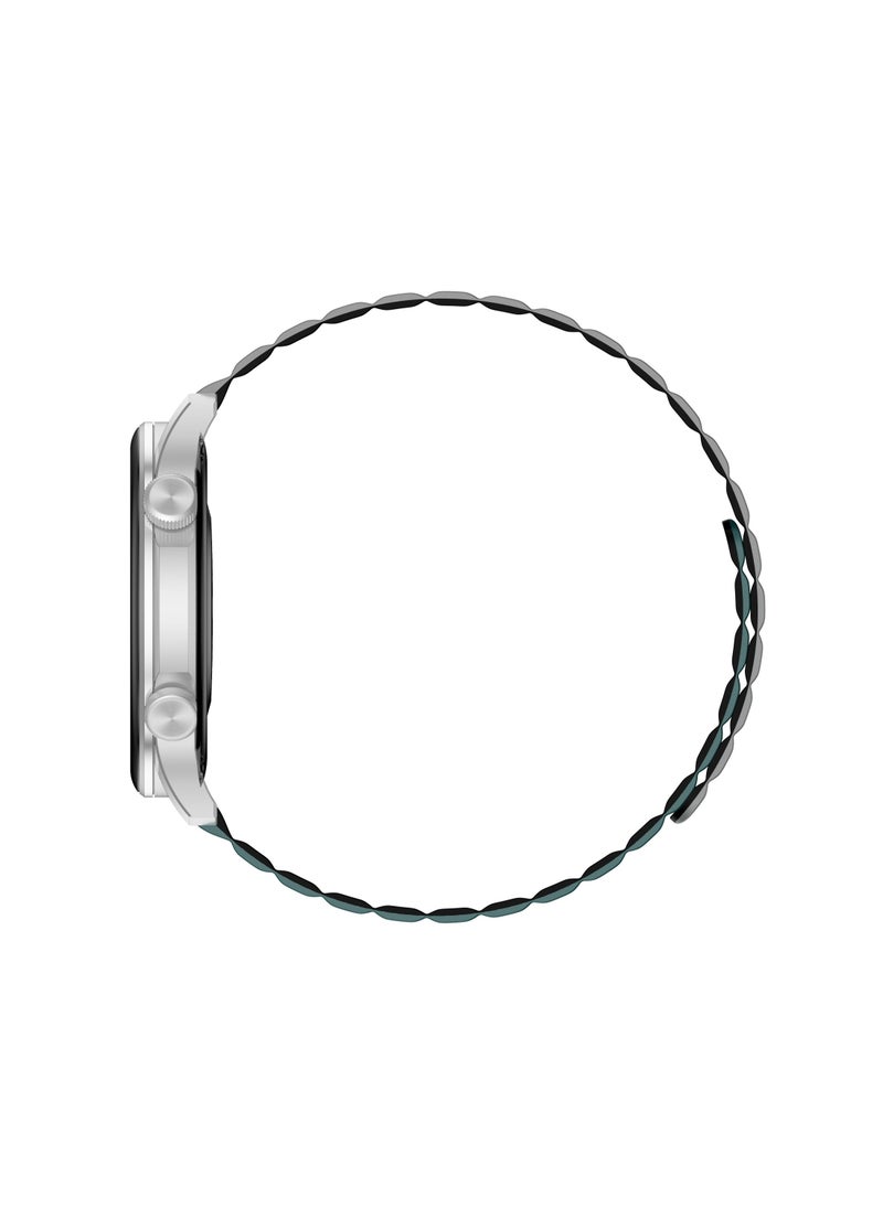 KIESLECT - Smart Calling Watch KR PRO LTD With 1.43'' HD AMOLED Dynamic AOD Display/24H Health Monitor/100-Sport Modes/ Double Straps（Silver) - Image 1