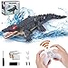 GearRoot Remote Control Crocodile Boat Toy 118 Scale High Simulation RC Crocodile for Swimming Pool Bathroom Great Gift RC Boat Alligator Toys for 6 Year Old Boys and Girls - Image 2