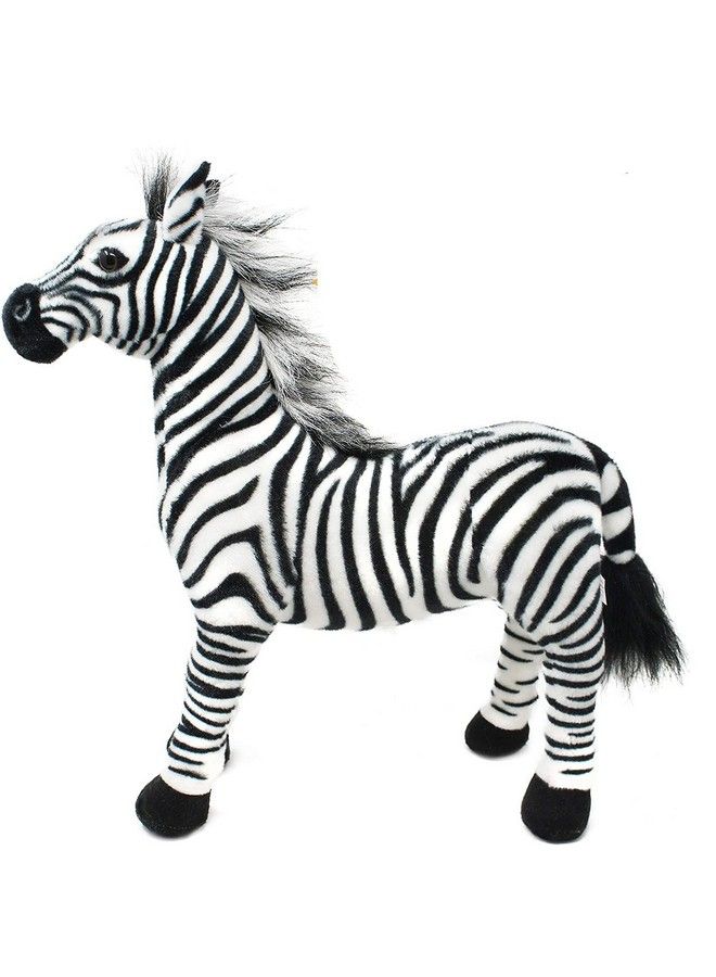 Tickles لعبة حيوان حمار وحشي واقف محشو ناعم للأطفال (الحجم: 30 سم، اللون: أسود وأبيض) - Image 2