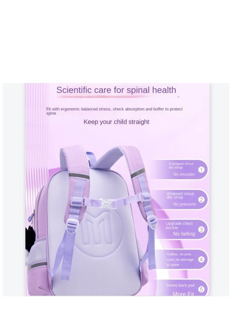 Bluejw Kawaii Backpack Cute Cartoon Cinnamoroll Kuromi School Bag Bookbag With Brooch Pin And Plush Pendant Travel Backpacks - Image 2