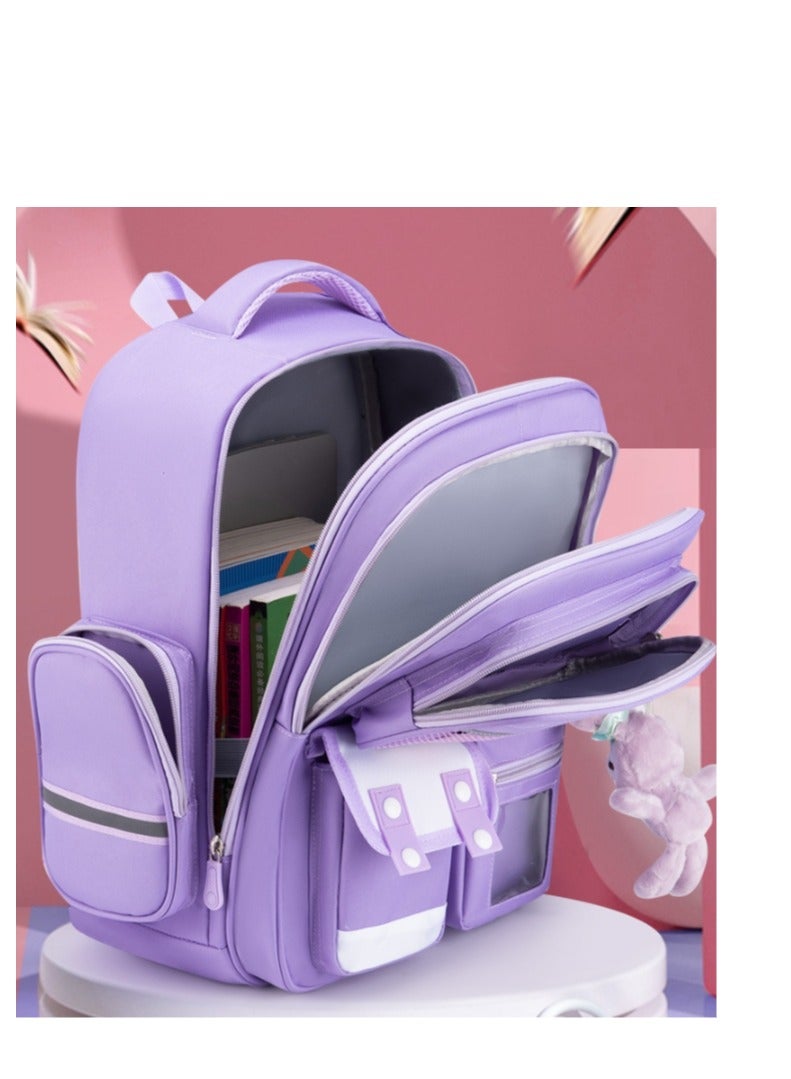 Bluejw Kawaii Backpack Cute Cartoon Cinnamoroll Kuromi School Bag Bookbag With Brooch Pin And Plush Pendant Travel Backpacks - Image 3