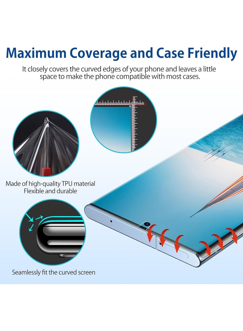 2-Pack HD Full Privacy Anti-Peeping Screen Protector 【Non-Glass】 Auto Alignment, Bubble-Free, Fingerprint ID Support, Full Coverage Anti-Spy Ceramic Film for Samsung Galaxy S23 Ultra - Image 4