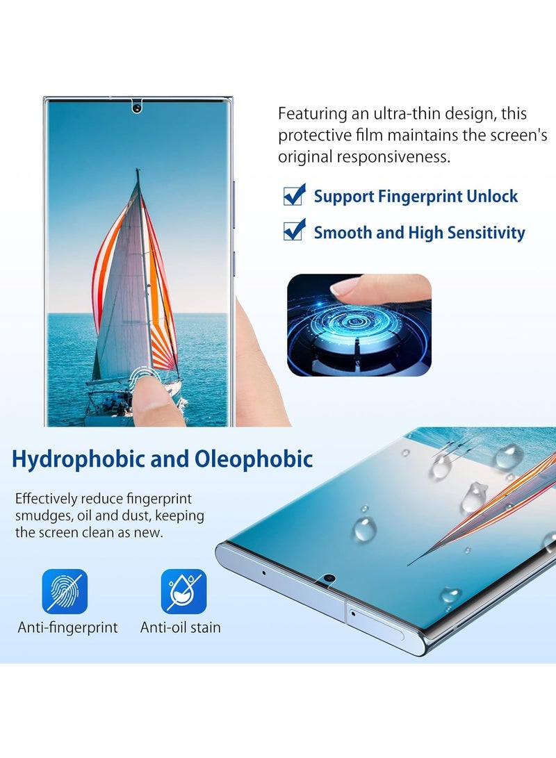 2-Pack HD Full Privacy Anti-Peeping Screen Protector 【Non-Glass】 Auto Alignment, Bubble-Free, Fingerprint ID Support, Full Coverage Anti-Spy Ceramic Film for Samsung Galaxy S23 Ultra - Image 3