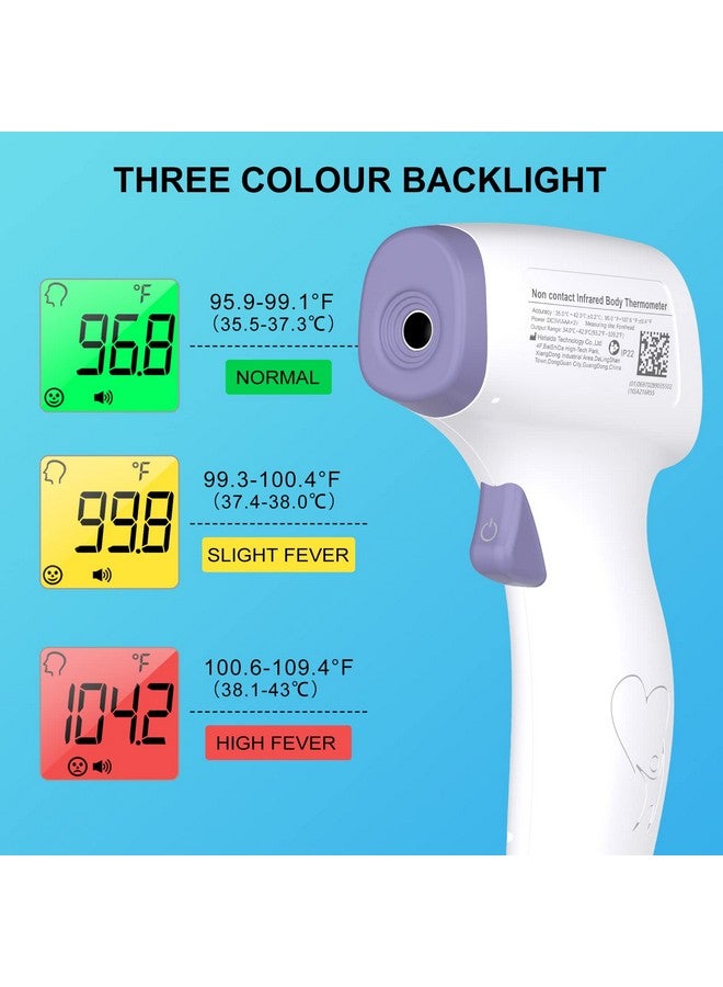 HeTaiDa ترمومتر رقمي للبالغين والأطفال، ترمومتر جبهة بدون لمس للأطفال، 2 في 1 وضع سطح الجسم ترمومتر بالأشعة تحت الحمراء مع إنذار للحمى وقراءات دقيقة فورية - Image 3