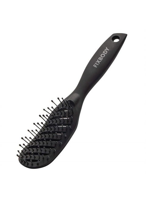 Curved Vent Hair Brush for Blow Drying, Styling and Solon, Detangling Hair Brush for Short Thick Tangles Hair, Both Men and Women, Black