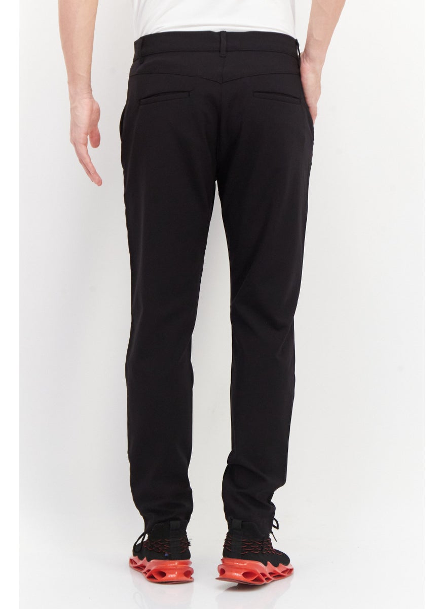 CASTORE - Men Regular Fit Brand Logo Chino Pants, Black - Image 1