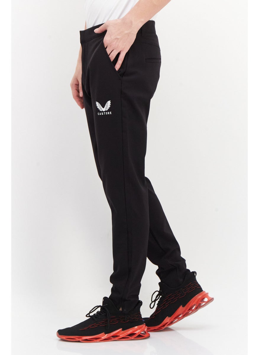 CASTORE - Men Regular Fit Brand Logo Chino Pants, Black - Image 1