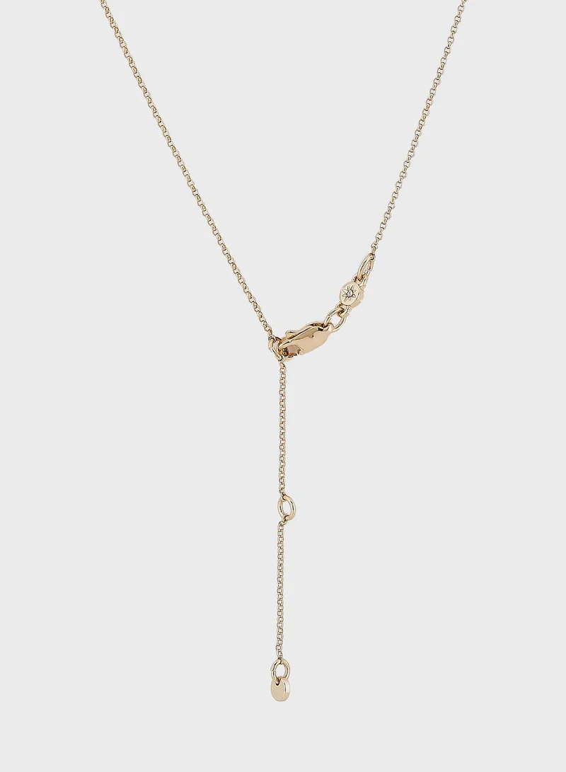 BUCKLEY LONDON Petite Double Pave Set Pendant Necklace