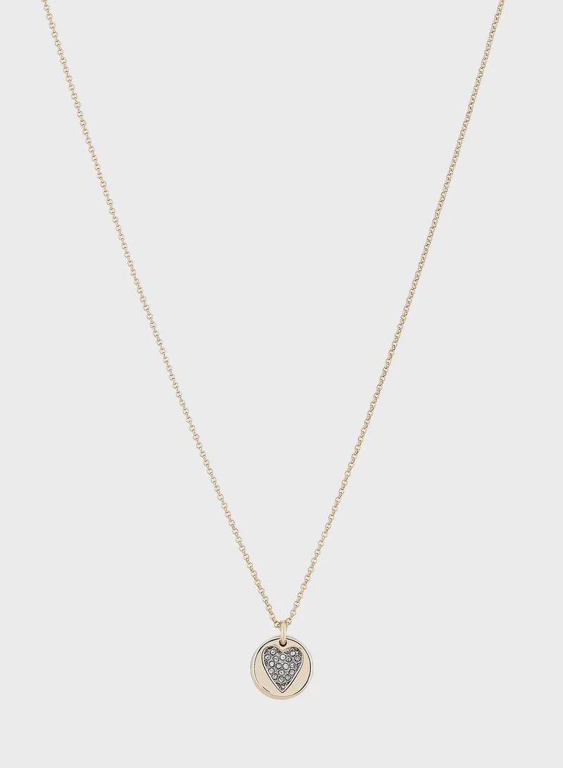 BUCKLEY LONDON Petite Double Pave Set Pendant Necklace