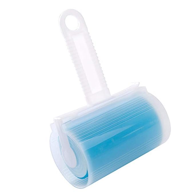 WISHBONE Washable LINT Remover Roller Plastic Super Sticky Lint Remover Roller Cloth Dust Remover Roller Reusable and Washable Super Sticky lint Roller Silicone Dust Pet Hair Remover Cleaning Brush - Image 1