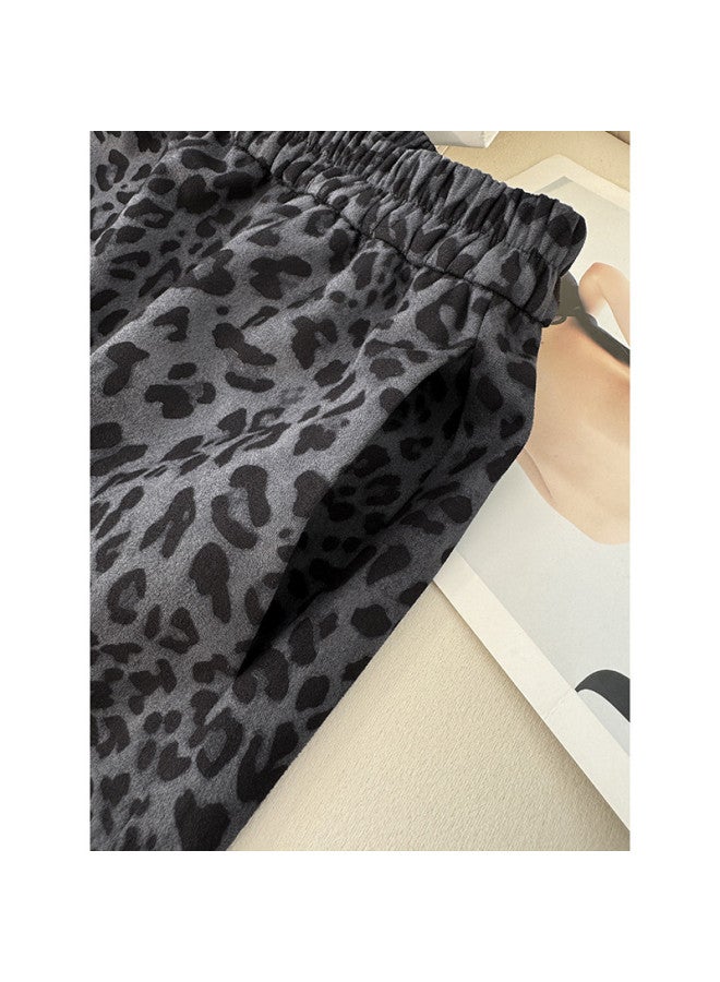 XINYANG Leopard Print A-Line Skirt Women 2025 Autumn High Waist Slimming A-Line Bodycon Skirt Cocoon Long Skirt - Image 4