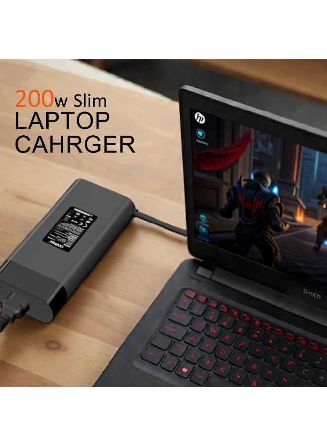 200W AC Adapter For HP Laptop Charger 19.5V/10.3A Power Supply with 4.5x3.0mm Tip Compatible With HP Victus/OMEN 16 /Pavilion Gaming/ZBook Fury/Studio/Envy/ProBook - Image 3