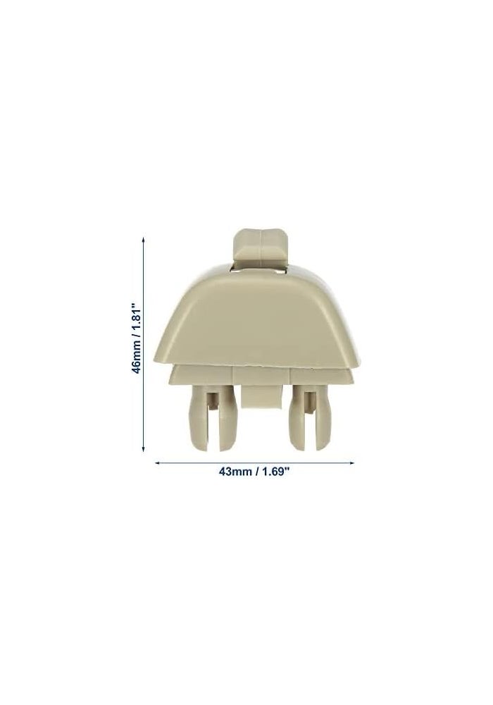 Yurefax Car ABS Sun Visor Hook Clip Retainer - 4pcs Beige - Image 3