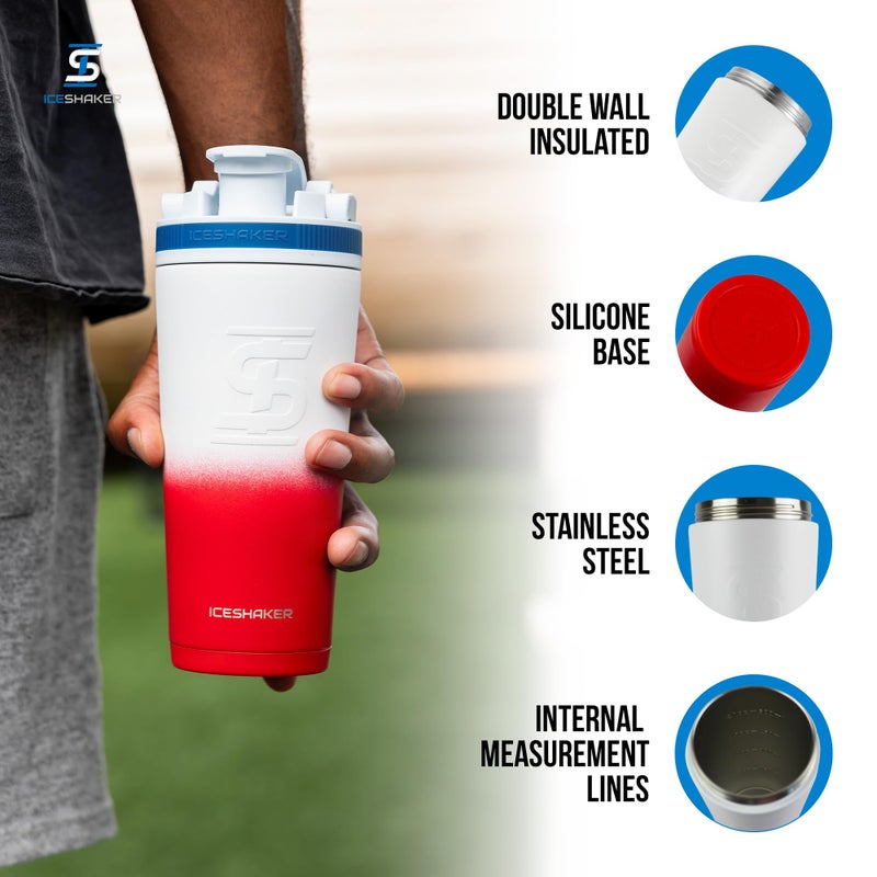 Ice Shaker Insulated Stainless Steel Shaker Bottle | 26oz, Usa | Cold for 30+ Hours | Insulated Cup with Twist-on Agitator | Odor-Free Bottle for Protein Shakes, Water, Smoothies, Cocktails - Image 2