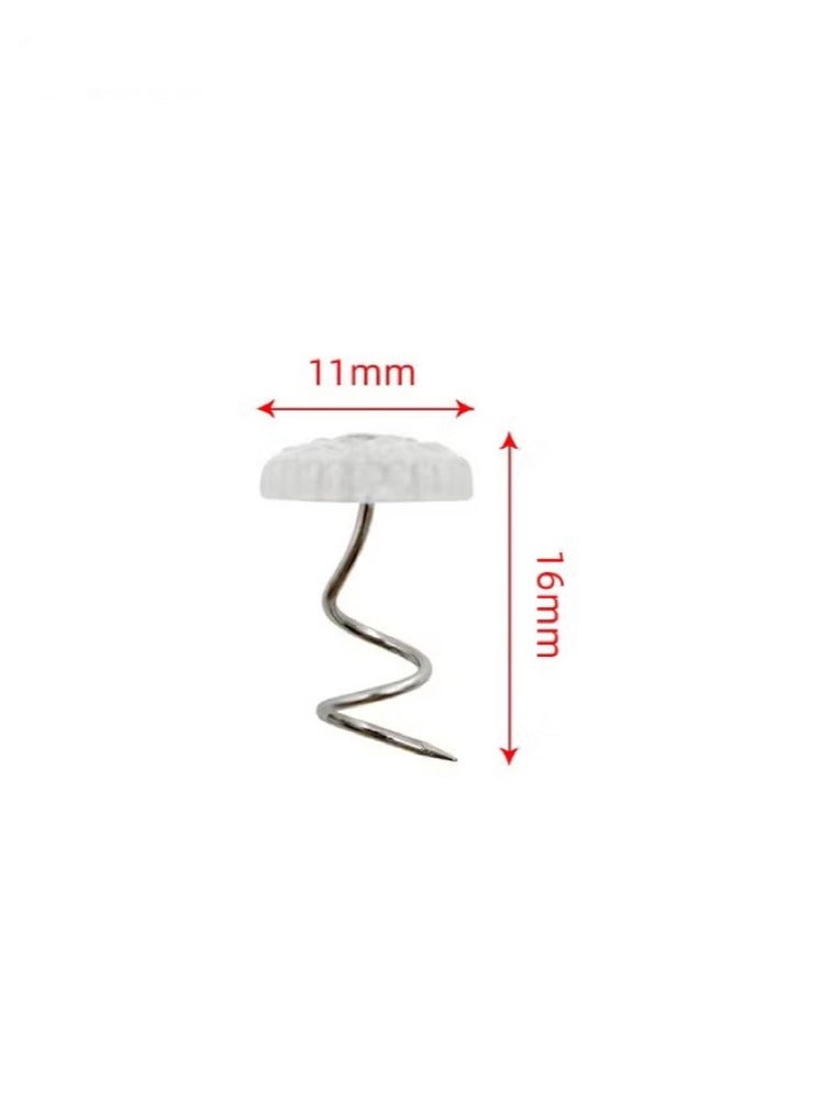 50 Pcs Clear Head Twist Pin -For Upholstery & Bed Skirt - Hold the Bed Skirt Securely in Place - Image 2