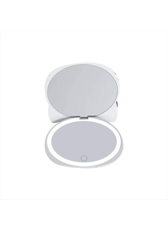 IMPRESSIONS VANITY · COMPANY - Impressions Vanity Hello Kitty Kawaii Compact Mirror with Touch Sensor Switch for Purse, LED Makeup Mirror with 2X Magnifying Top and Adjustable Brightness (White) - Image 1