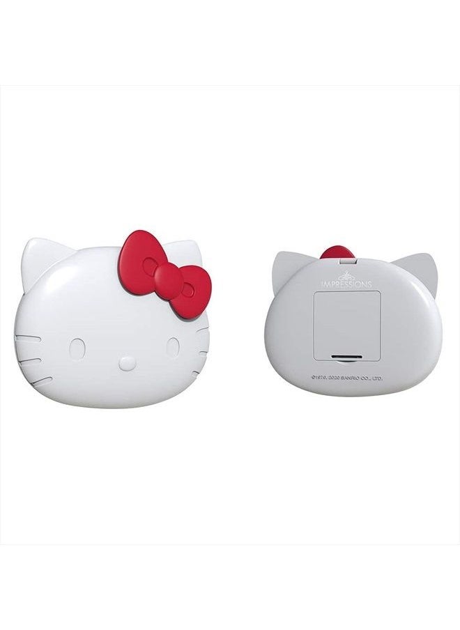 IMPRESSIONS VANITY · COMPANY - Impressions Vanity Hello Kitty Kawaii Compact Mirror with Touch Sensor Switch for Purse, LED Makeup Mirror with 2X Magnifying Top and Adjustable Brightness (White) - Image 1