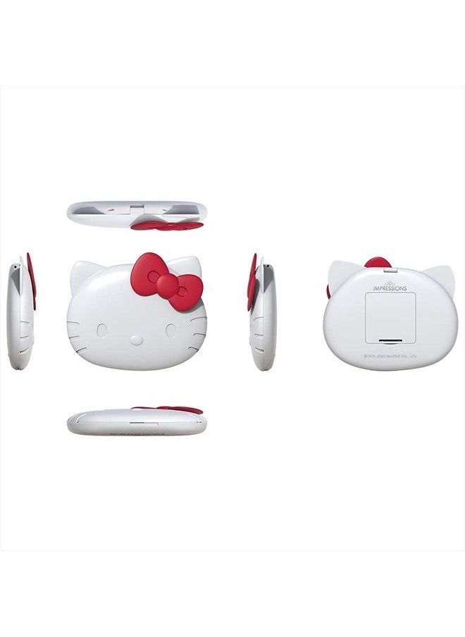 IMPRESSIONS VANITY · COMPANY - Impressions Vanity Hello Kitty Kawaii Compact Mirror with Touch Sensor Switch for Purse, LED Makeup Mirror with 2X Magnifying Top and Adjustable Brightness (White) - Image 1