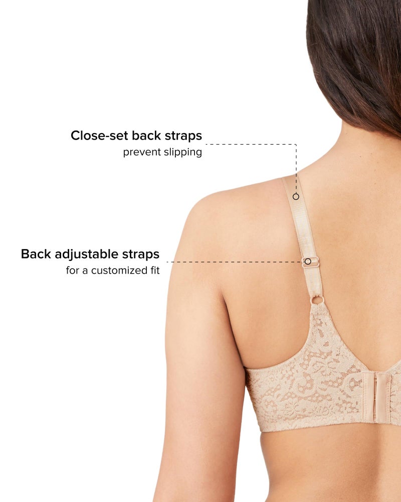Wacoal Women's Plus Size Halo Lace Full Coverage Underwire Bra, Toast, 38DDD - Image 4