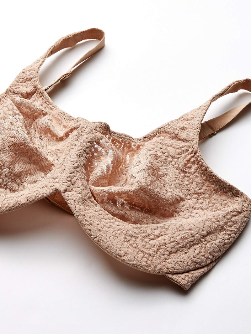 Wacoal Women's Plus Size Halo Lace Full Coverage Underwire Bra, Toast, 38DDD - Image 2