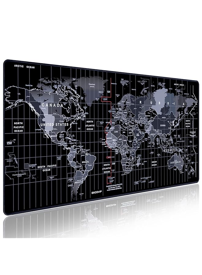 excovip Gaming Mouse Pad Xxl Anti Skid 900X400Mm Mouse Pads Extended Large Desk Pad World Map Keyboard Mousepad Upgrade Version 9640 - Image 1