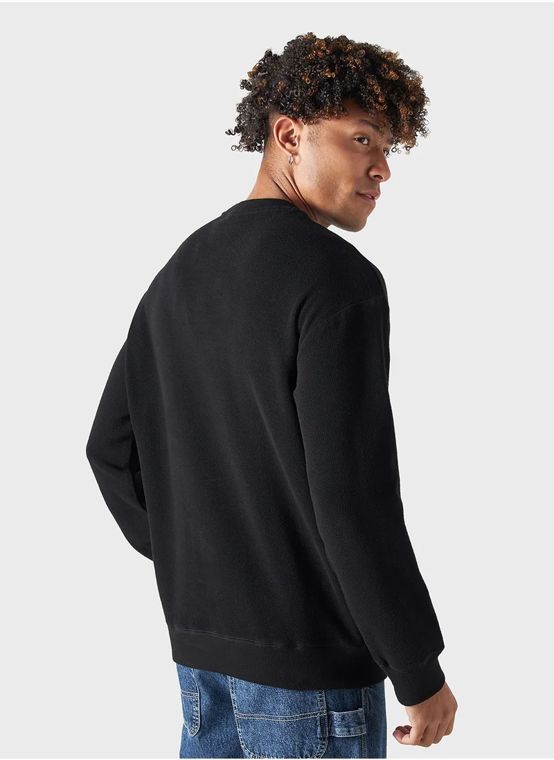 ستارتر Logo Detailed Pique Pull Over Sweatshirt