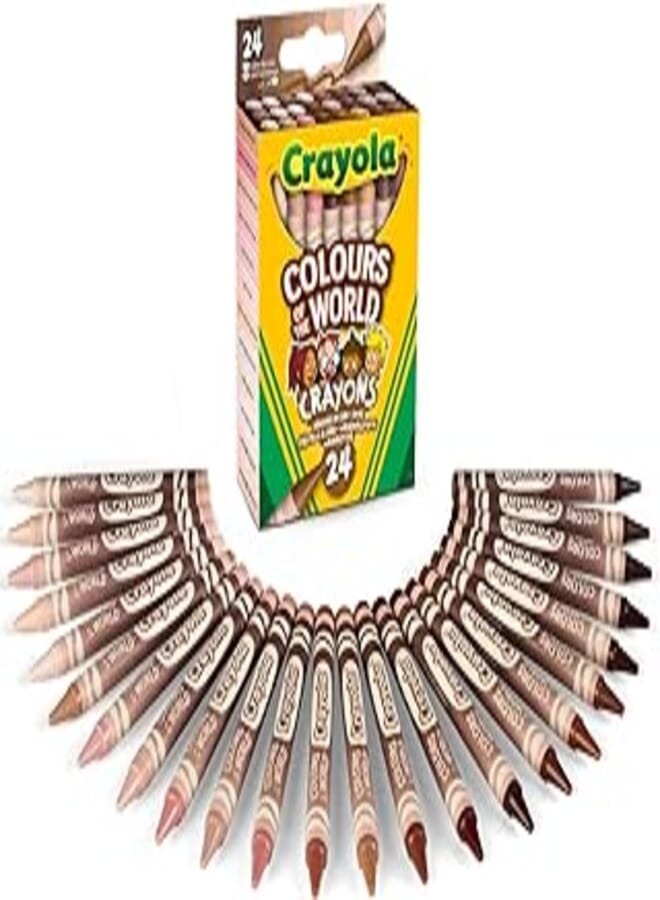 Crayola أقلام تلوين البشرة من مجموعة 24 لونًا من CRAYOLA 918992.048