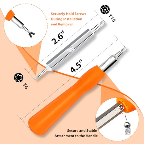 smrtcol Ring Doorbell Screwdriver for ALL Models Ring Video Doorbell 4-in-1 Doorbell Maintenance Kit-Orange - Image 4