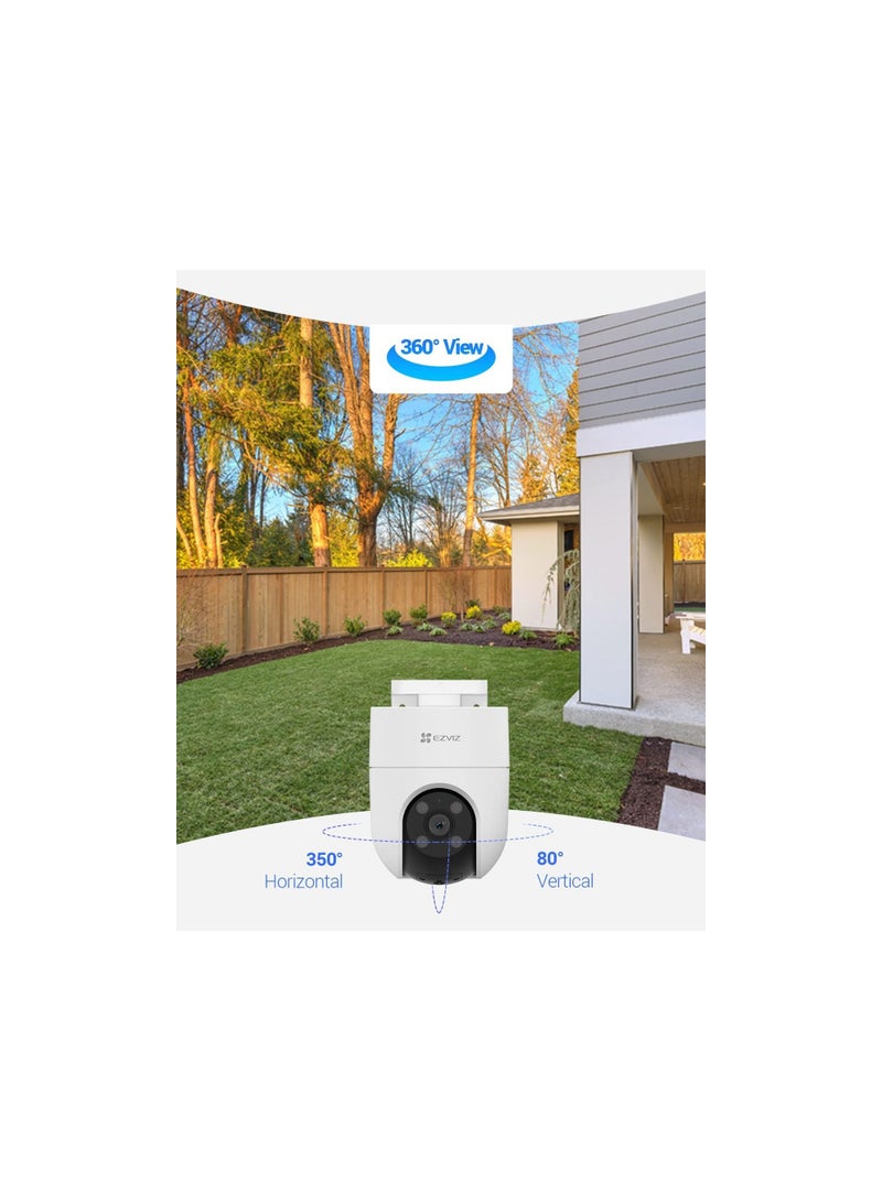 H8c Wi-Fi  Smart Home Security Camera White plus memory card 128 - Image 3