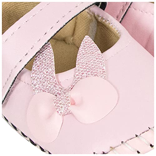 Neska Moda Baby Girls Synthetic Leather Hook & Loop Loafer Booties/Shoes For 0 To 6 Months (Pink)-BT909 - Image 4