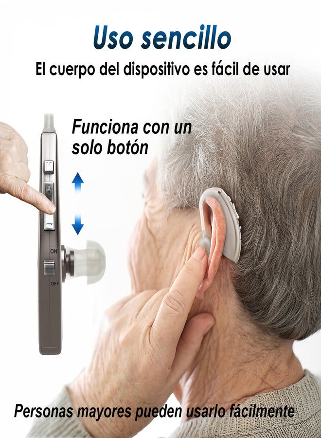 Britzgo BHA-220S Hearing Amplifier, Modern and Fashion Designed Adjustable Tube to Fit Both Ears, Silver Gray - Image 4