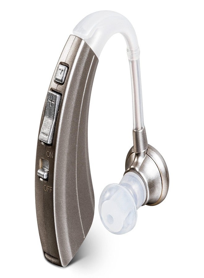 Britzgo BHA-220S Hearing Amplifier, Modern and Fashion Designed Adjustable Tube to Fit Both Ears, Silver Gray - Image 1
