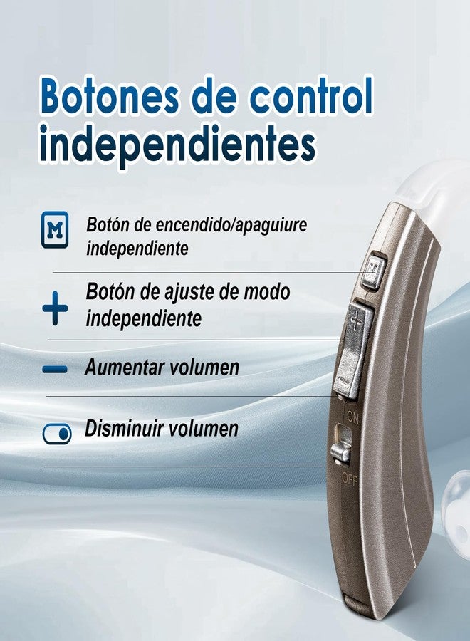 Britzgo BHA-220S Hearing Amplifier, Modern and Fashion Designed Adjustable Tube to Fit Both Ears, Silver Gray - Image 5
