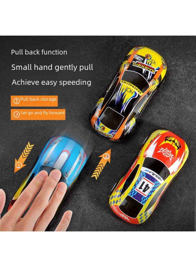 Huili Graffiti Car Alloy Iron Shell Iron Model Car Children's Toys Kindergarten Gift Bags Wholesale-Color: 8.6cm Short Window Racing Series  - Image 2
