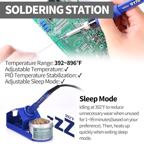 Yihua محطة لحام YIHUA 853D 2A USB SMD مع هواء ساخن لإعادة العمل، مزود طاقة DC 0-15V 0-2A مع منفذ شحن USB 5V ومقياس اختبار جهد DC 35 فولت - Image 4