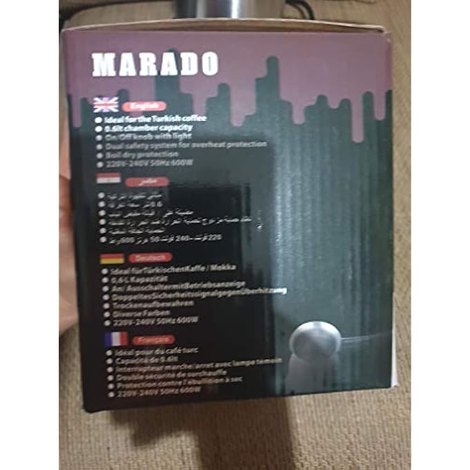 MARADO Stainless Steel Mini Turkey Coffee Maker Machine Travel Portable Electrical Pot Kettle - Image 5