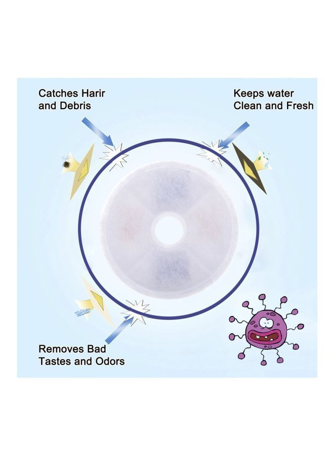 NIBEMINENT 8-Piece Water Fountain Filter Set White - Image 4