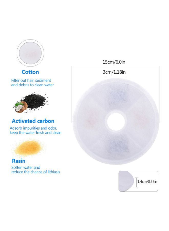 NIBEMINENT 8-Piece Water Fountain Filter Set White - Image 5