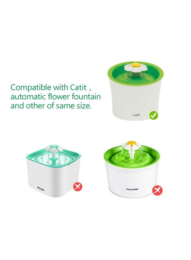 NIBEMINENT 8-Piece Water Fountain Filter Set White - Image 2