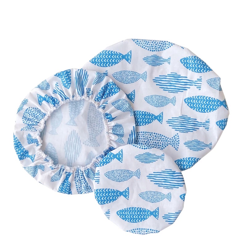 Beeswax Bowl Cover Wrapper Washable Reusable Food Storage for Sandwich Bread Fruit Vegetables Premium Elastic Strech Air Tight 3 Sizes S/M/L - Image 1