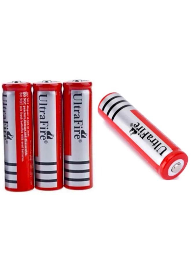 4 Pieces 18650 Battery 3.7V 6800MAH Rechargeable Battery - Image 1