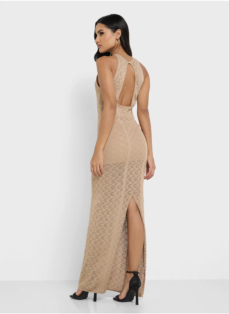 جس Guess Logo maxi Dress