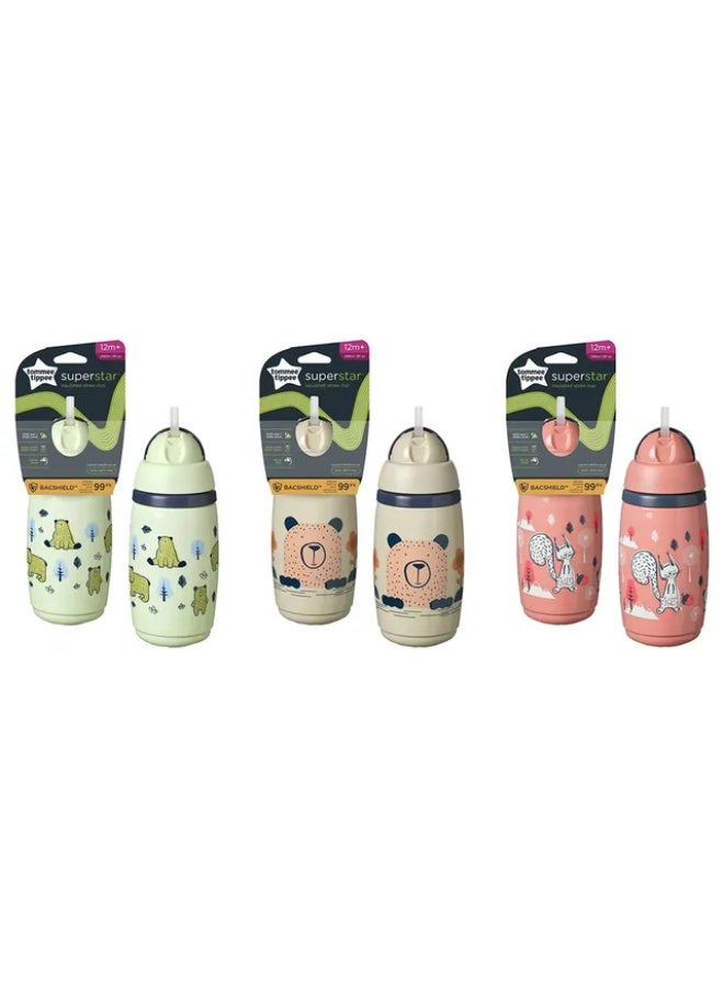 Tommee Tippee UK Tommee Tippee - Superstar Insulated Straw Cup 266ml - Pack of 3