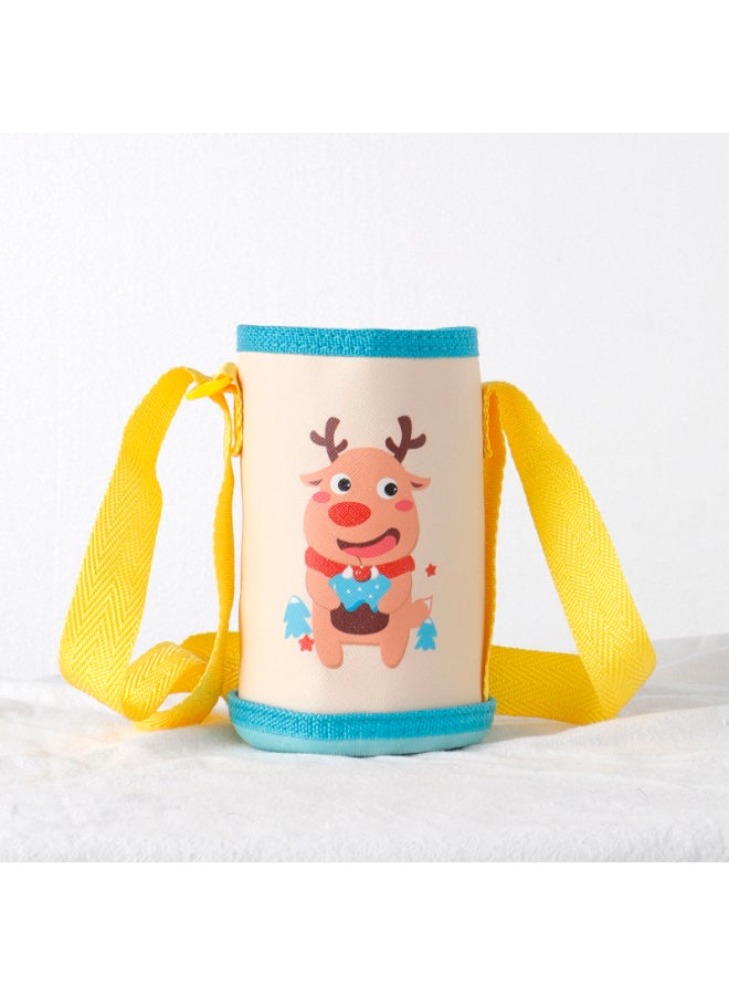 Children's Thermos Cup Cover Universal Thickened Cup Cover Crossbody Portable Rope Anti-fall Protective Cover Insulation Kettle Bag-Color:Thickened And Wear-resistant-yellow Deer-Capacity:Default Items - Image 1